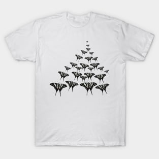 Flock of Zebra Swallowtail Butterflies T-Shirt